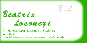 beatrix losonczi business card